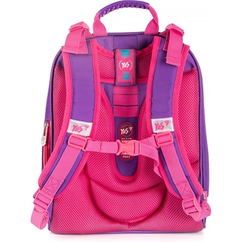 Рюкзак шкільний каркасний Yes H -12 Flamingo, фиолетовый (558017) - Pampik - 3