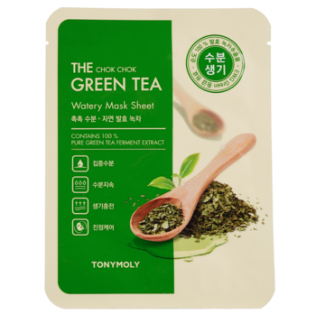Маска тканевая для лица Tony Moly The Chok Chok Green Tea Watery Зеленый чай, 20 г - Pampik