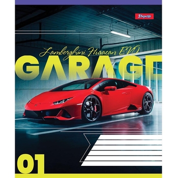 Тетрадь общая 1 Вересня Garage, A5, в линию, 48 листов - Pampik