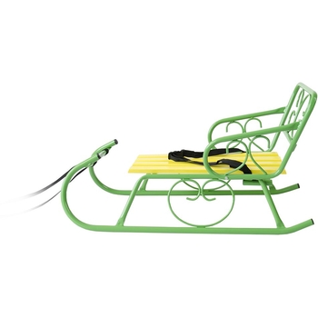 Санки Vitan Смерека зі спинкою салатові (7330) - Pampik - 3