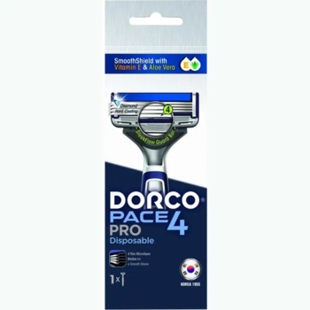 Бритва одноразовая Dorco Pace4 Pro 4 лезвия, 1 шт. - Pampik