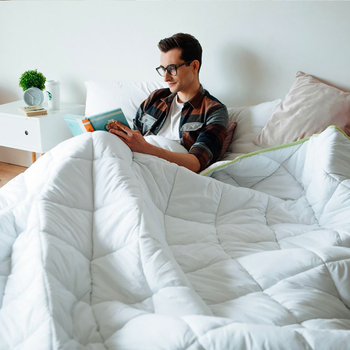 Ковдра антиалергенна MirSon EcoSilk №002, демісезонна, 110x140 см, біла (8062540) - Pampik - 6