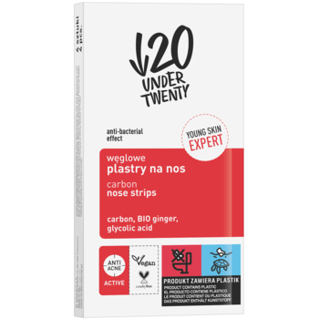 Вугільні пластирі на ніс Under Twenty Anti Acne Carbon Nose Strips 4 шт. - Pampik