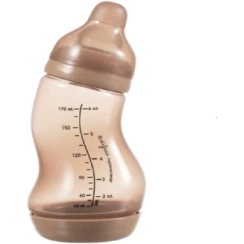 Антиколікова пляшечка для годування Difrax S-bottle Natural Caramel із силіконовою соскою 170 мл (705 Caramel) - Pampik