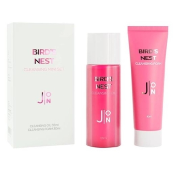 Набір мініатюр J:ON Bird's Nest Cleansing Mini Set: гідрофільна олія 55 мл + пінка для вмивання 30 мл - Pampik