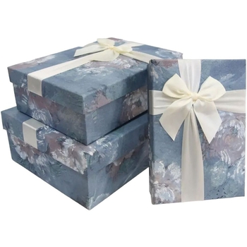 Набор подарочных коробок UFO 3 шт. голубой (10348-043 Набір 3 шт BLUE прям.) - Pampik