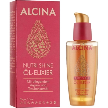 Олія-елексир для волосся Alcina Nutri Shine Oil Elixier з аргановим маслом, 50 мл - Pampik