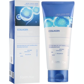 Пилинг-гель для лица FarmStay Collagen Water Full Moist Peeling Gel с коллагеном 180 мл - Pampik