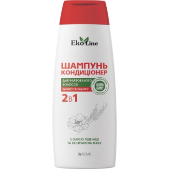 Шампунь-кондиціонер EkoLine Збереження кольору, для фарбованого волосся, 400 мл - Pampik