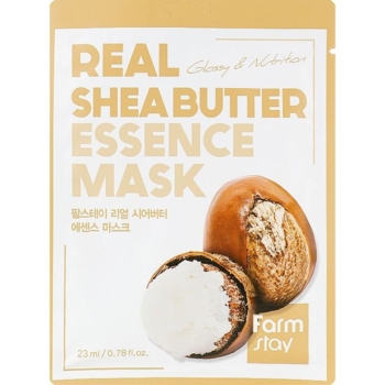 Тканевая маска для лица FarmStay Real Shea Butter Essence Mask с маслом ши 23 мл - Pampik