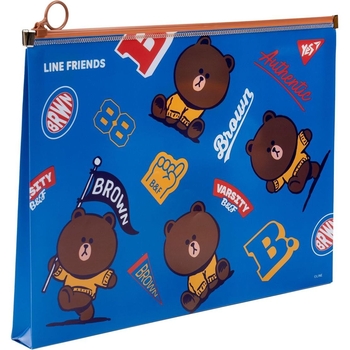 Папка Yes Line Friends, B5, на молнии (492091) - Pampik