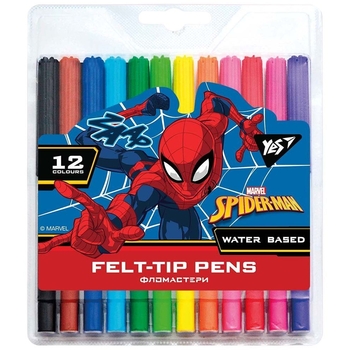 Фломастеры Yes Marvel Spiderman, 12 цветов (650478) - Pampik