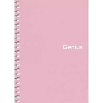 Блокнот для записів Genius, А6, в клітинку, спіраль, 80 л., Пудра (A6-080-6805K) - Pampik