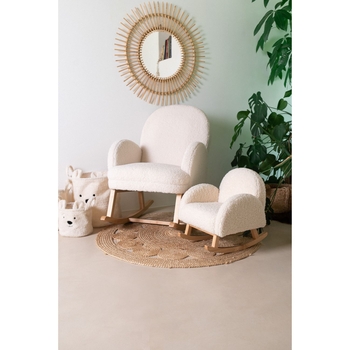 Крісло-гойдалка Childhome Teddy white, білий (RCKTOW) - Pampik - 12