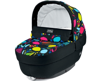 Коляска 3 в 1 Peg-Perego Book Plus Elite Manri, з малюнком, чорний з фіолетовим (PACK03-00000000007) - Pampik - 2