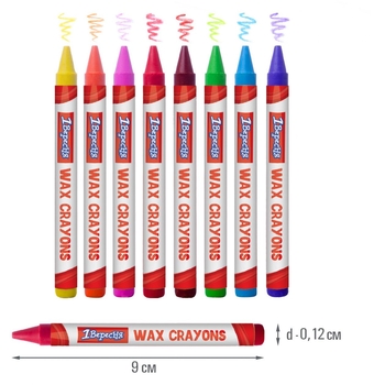 Карандаши 1 Вересня Zoo Land Jumbo, восковые, 8 цветов (590139) - Pampik - 3