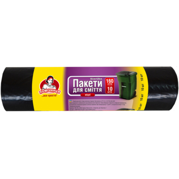 Пакеты для мусора Помічниця крепкие, 160 л, 10 шт. - Pampik