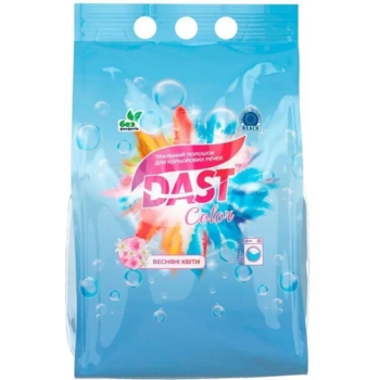 Пральний порошок Dast Color Квіткова свіжість, безфосфатний, 2.4 кг - Pampik
