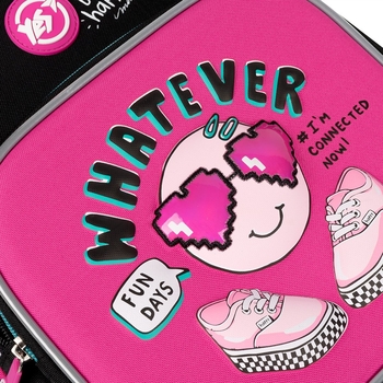 Рюкзак шкільний Yes S-91 Lovely Smile, черный с малиновым (559390) - Pampik - 11