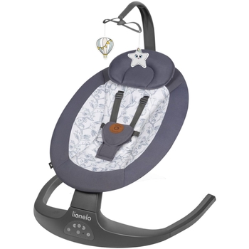 Шезлонг-гойдалка Lionelo Ralf Grey White з ігровою дугою, сіро-білий - Pampik