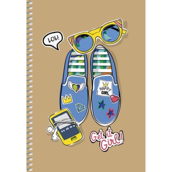 Тетрадь для записей Student Для девушки, А5, в клеточку, спираль, 96 листов (A5-SC-096-6115K) - Pampik