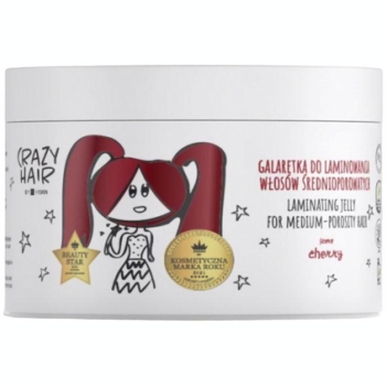 Желе для ламінування волосся із середнім рівнем пористості HiSkin Crazy Hair Вишня, 300 мл - Pampik