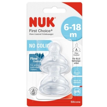 Соска силиконова Nuk First Choice Plus Flow Control L размер 2 (3952774) - Pampik