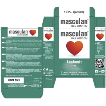 Презервативы Masculan Anatomic,Тип 4, анатомической формы 3 шт. - Pampik - 3