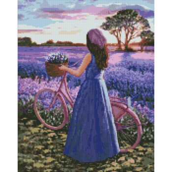 Набір з алмазною мозаїкою Ідейка Лавандове натхнення, 50х40 см (AMO7438) - Pampik