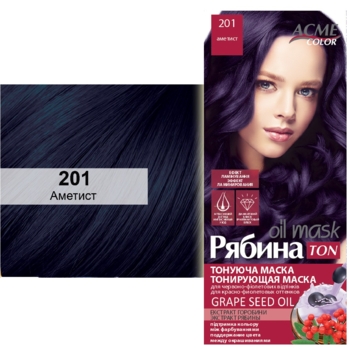 Тонуюча маска для волосся Acme Color Рябина Ton Oil Mask, відтінок 201 (Аметист), 30 мл - Pampik