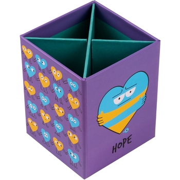 Настільний органайзер у наборі Yes Stand with Ukraine, картон, 4 предмети, різнобарвний (450130) - Pampik - 3