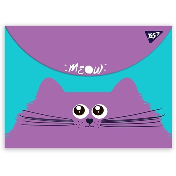 Папка-конверт Yes Kittycon, A4, с кнопкой (491999) - Pampik