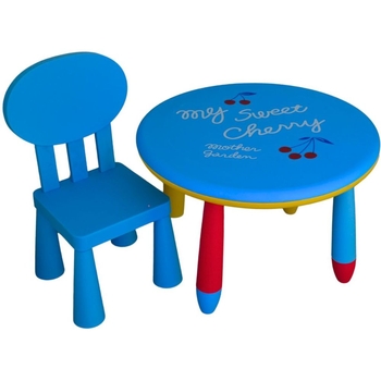 Стол круглый синий (LXY-101син) - Pampik - 4