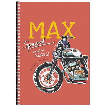 Тетрадь для записей Student А5, без линовки, спираль, 96 л., Max speed (A5-SC-096-6117) - Pampik