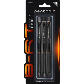 Набір кулькових автоматичних ручок Lin Pentonic BRT, 0,7 мм, 3 шт (412188) - Pampik