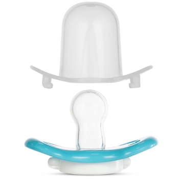 Пустушка кругла Baboo Marine, силіконова, 0+ міс., блакитна (5-037) - Pampik - 4