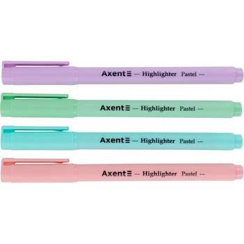 Набір текстових маркерів Axent Highlighter Pastel клиноподібних 2-4 мм, 4 шт. (2533-40-A) - Pampik - 4