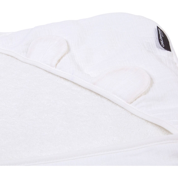 Рушник з капюшоном Childhome Terry Teddy, 80x80 см, білий (CCBCJMTB) - Pampik - 3