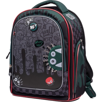Рюкзак Yes S-84 Monsters, черный с зеленым (552611) - Pampik