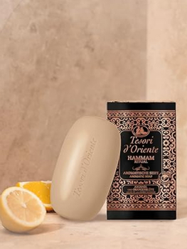 Парфюмерное твердое крем-мыло Tesori d’Oriente Хамам, масло арганы и апельсиновый цвет, 125 г - Pampik - 5