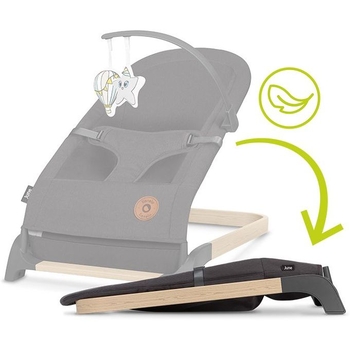 Шезлонг-гойдалка Lionelo June Grey Stone з ігровою дугою, сірий - Pampik - 7