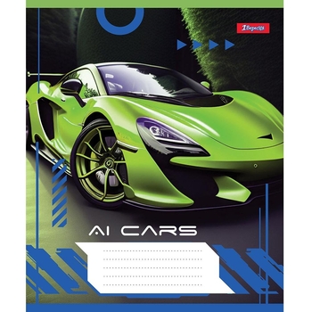 Зошит загальний 1 Вересня Ai Cars, A5, в клітинку, 60 листів - Pampik - 5