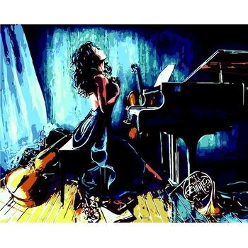 Картина за номерами ZiBi Art Line Чорний рояль 40х50 см (ZB.64228) - Pampik