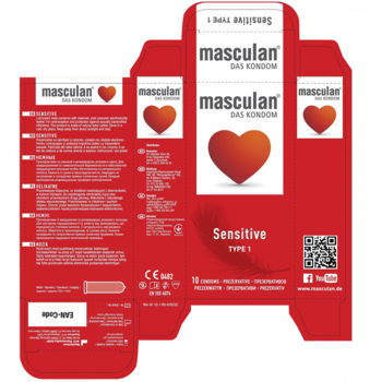 Презервативи Masculan Sensitive, Тип 1, ніжні, 10 шт. - Pampik - 2