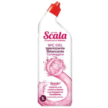 Гель для мытья унитаза Scala WC Gel Sbiancante con Candeggina Отбеливающий, 1 л - Pampik