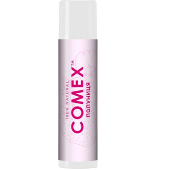 Натуральний бальзам для губ Comex Полуниця, 5 г - Pampik
