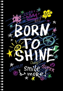 Зошит для записів Student Born to shine А5, в клітинку, спіраль, 80 аркушів (A5-SC-080-6093K) - Pampik
