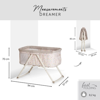 Дитячий манеж Hauck Dreamer Multi Dots Sand, бежевий (60892-0) - Pampik - 2