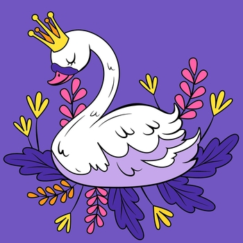 Картина за номерами Santi Царівна Лебідь, 25х25 см (954599) - Pampik