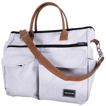 Сумка для мамы Teutonia Melange Light, светло-серая - Pampik